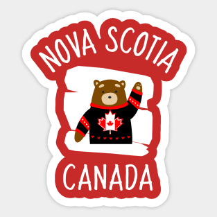 Nova Scotia, Patriotic Canada Bear Sticker